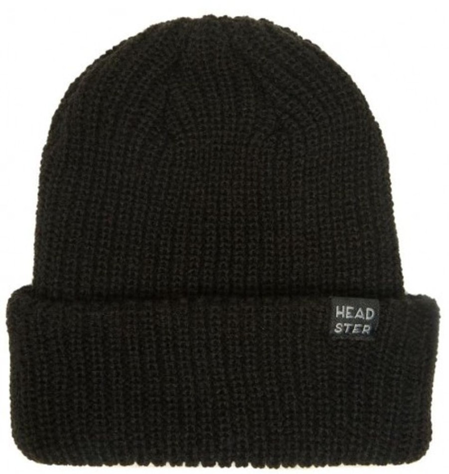 Accessories Shoesissime Boy | Headster Kids Minimal Beanie Black