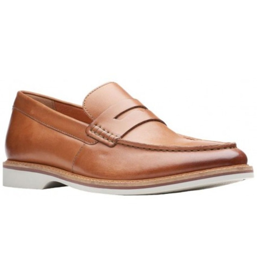 Men'S Shoes Shoesissime Dress Shoes Without Laces | Clarks Atticus Free 26141576 Tan