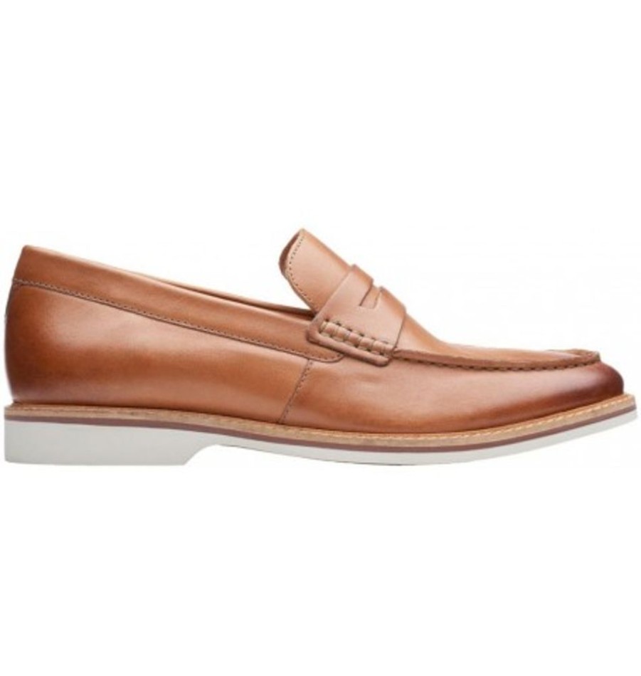 Men'S Shoes Shoesissime Dress Shoes Without Laces | Clarks Atticus Free 26141576 Tan