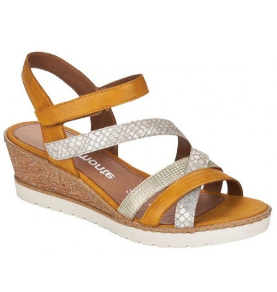 Women'S Shoes Shoesissime Sandals | Rieker - Remonte R6251-68 Yellow Orange