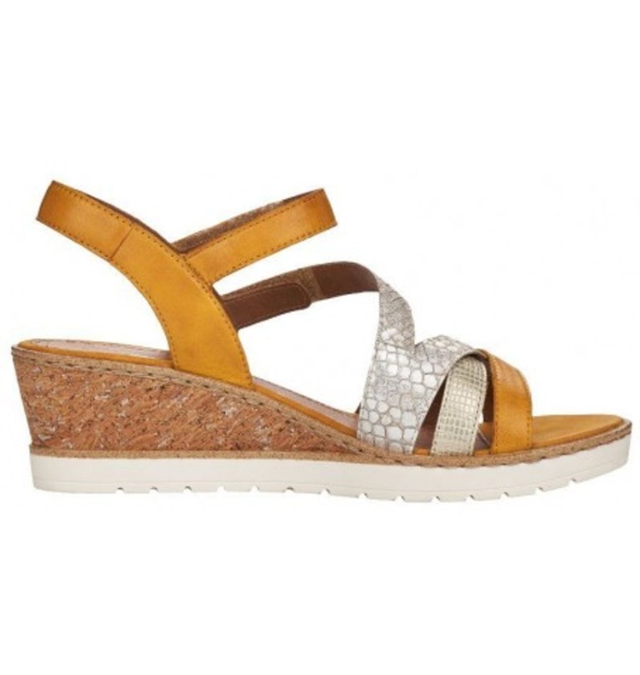 Women'S Shoes Shoesissime Sandals | Rieker - Remonte R6251-68 Yellow Orange