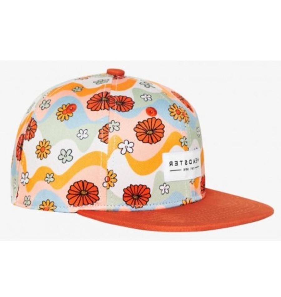 Accessories Shoesissime Girl | Headster Kids Flower Patch Snapback Ptsbsp2316 Yellow Orange