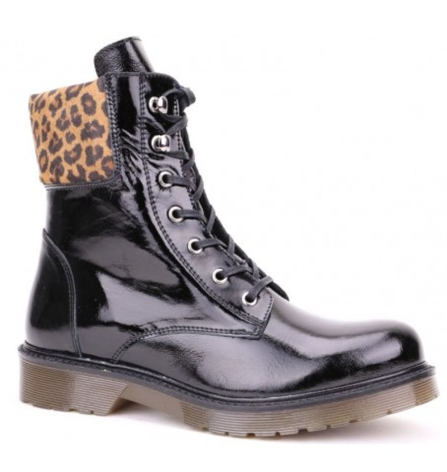 Women'S Shoes Shoesissime Fall Boots | Collections Bulle Doctor05 Black Varnish