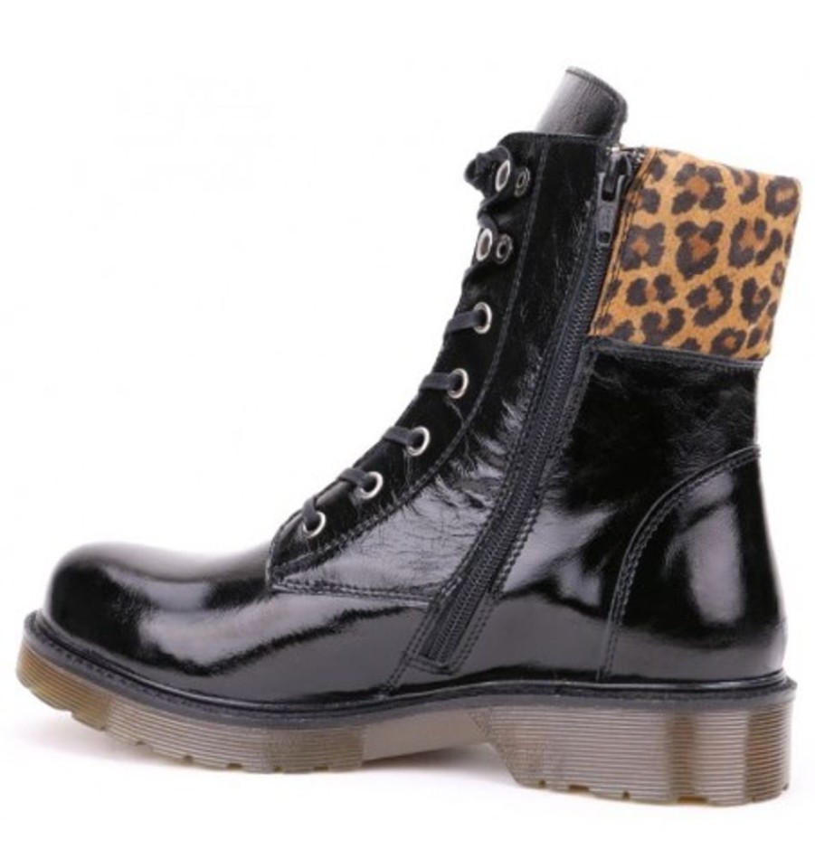 Women'S Shoes Shoesissime Fall Boots | Collections Bulle Doctor05 Black Varnish