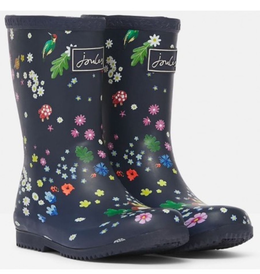 Kids Shoes Shoesissime Rain Boots | Joules Jnr Roll Up Nvywdland 216592 Blue