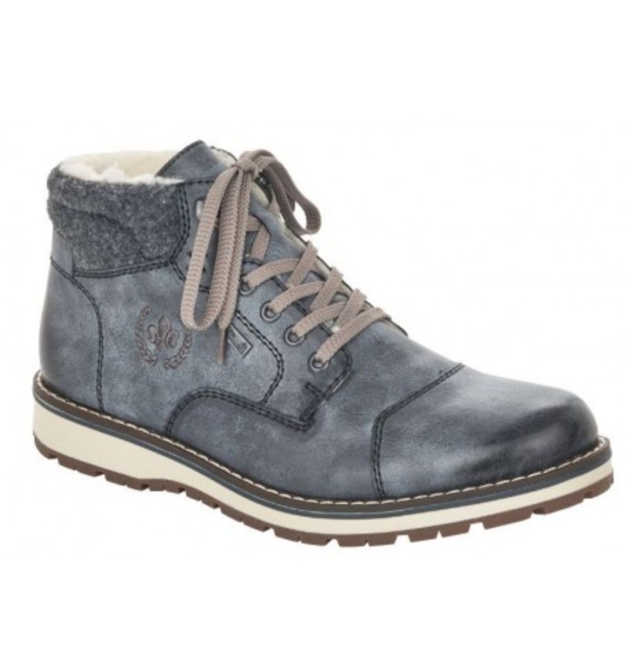 Men'S Shoes Shoesissime Winter Boots | Rieker 38400-14 Blue