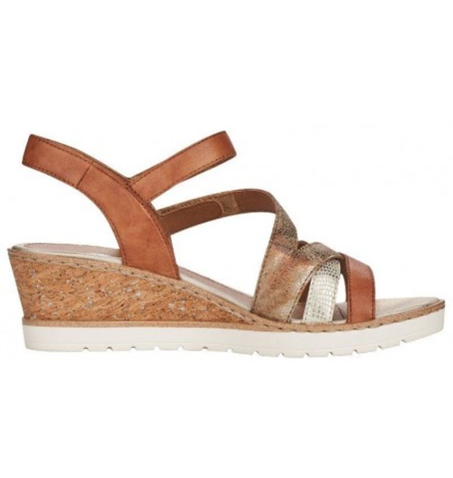 Women'S Shoes Shoesissime Sandals | Rieker - Remonte R6251-22 Tan