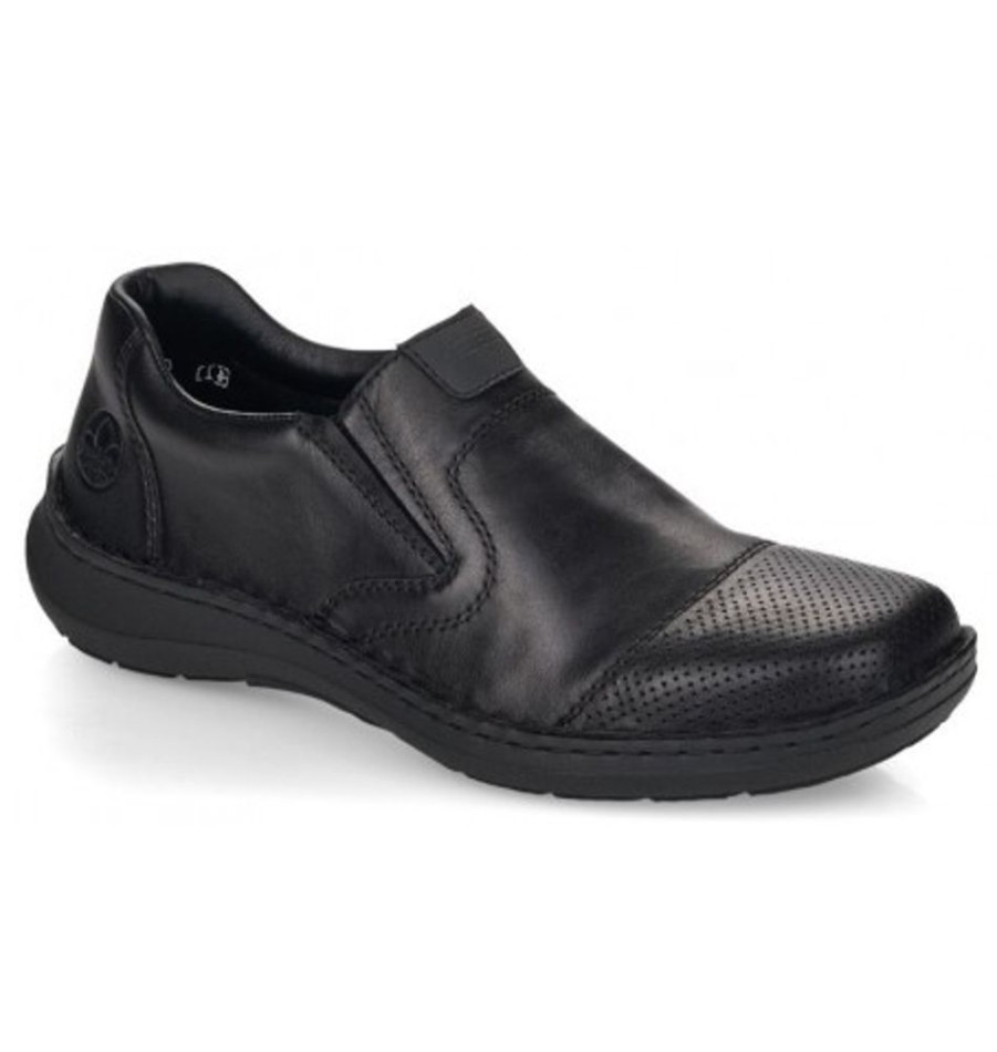 Men'S Shoes Shoesissime Dress Shoes Without Laces | Rieker 03056-00 Black