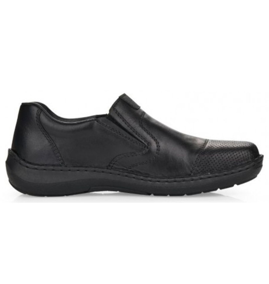 Men'S Shoes Shoesissime Dress Shoes Without Laces | Rieker 03056-00 Black