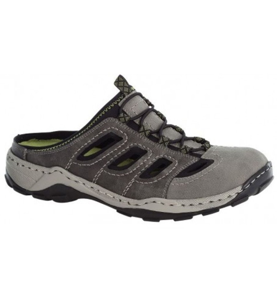 Men'S Shoes Shoesissime Sandals | Rieker 08096-40 Silver Grey