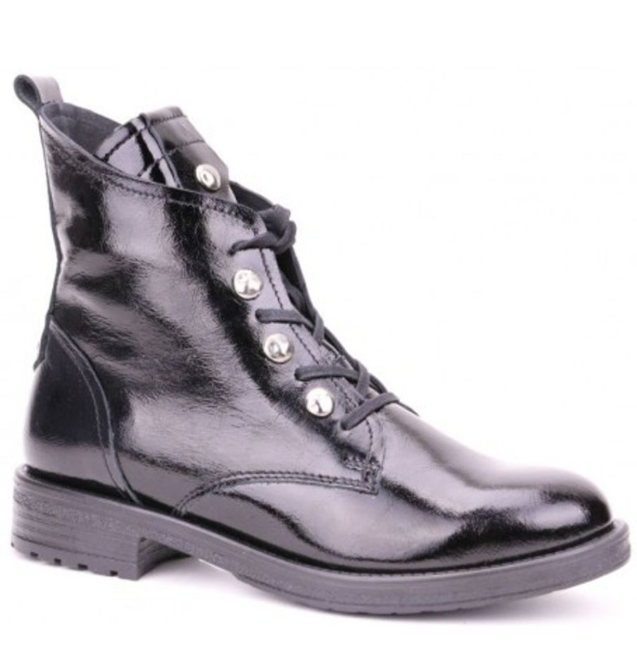 Women'S Shoes Shoesissime Fall Boots | Collections Bulle Top167A Black Varnish