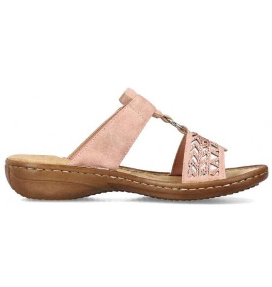 Women'S Shoes Shoesissime Sandals | Rieker 60887-31 Pink