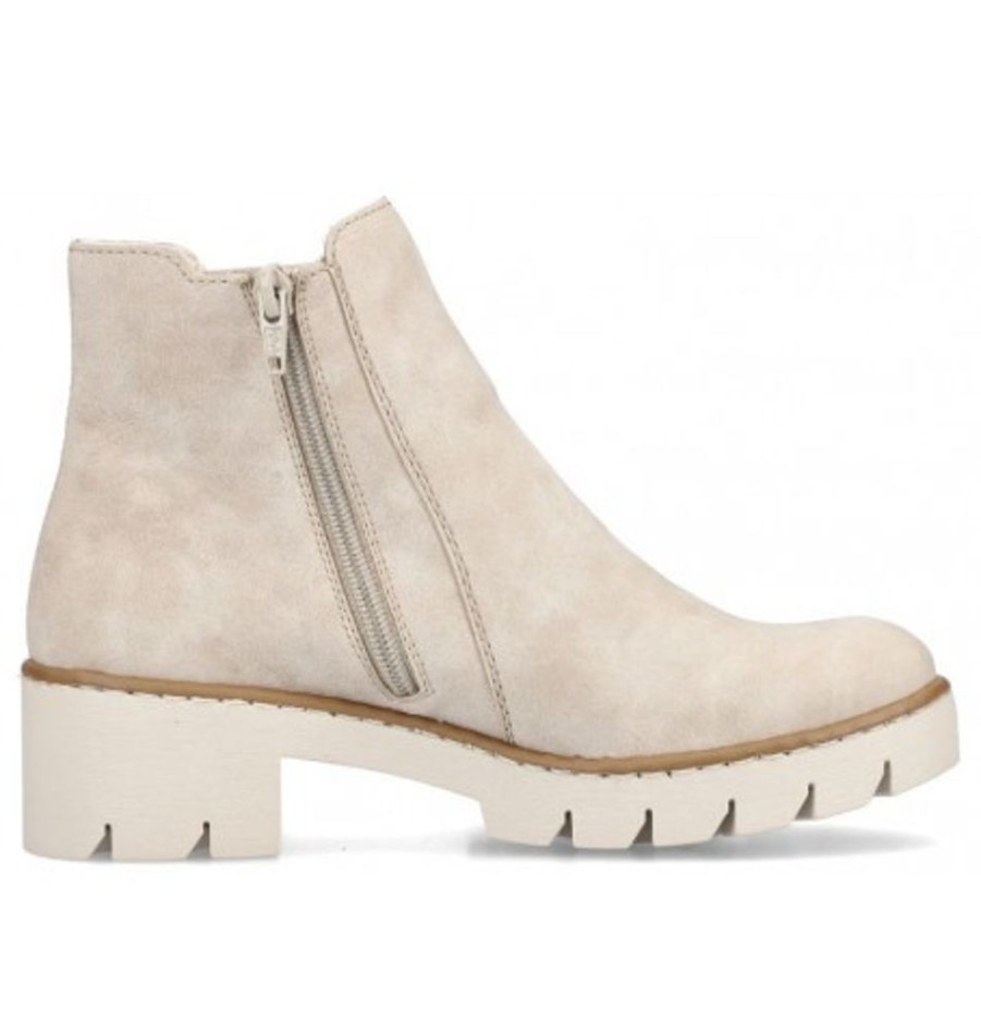 Women'S Shoes Shoesissime Fall Boots | Rieker X5772-60 Beige