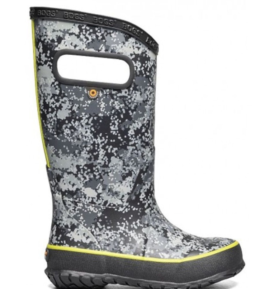 Kids Shoes Shoesissime Rain Boots | Bogs K Rnbt Micrrocam 72665 Silver Grey