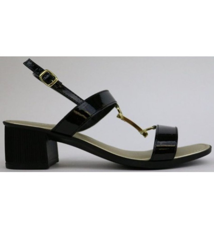 Women'S Shoes Shoesissime Sandals | Cerutti 20722 Black Varnish