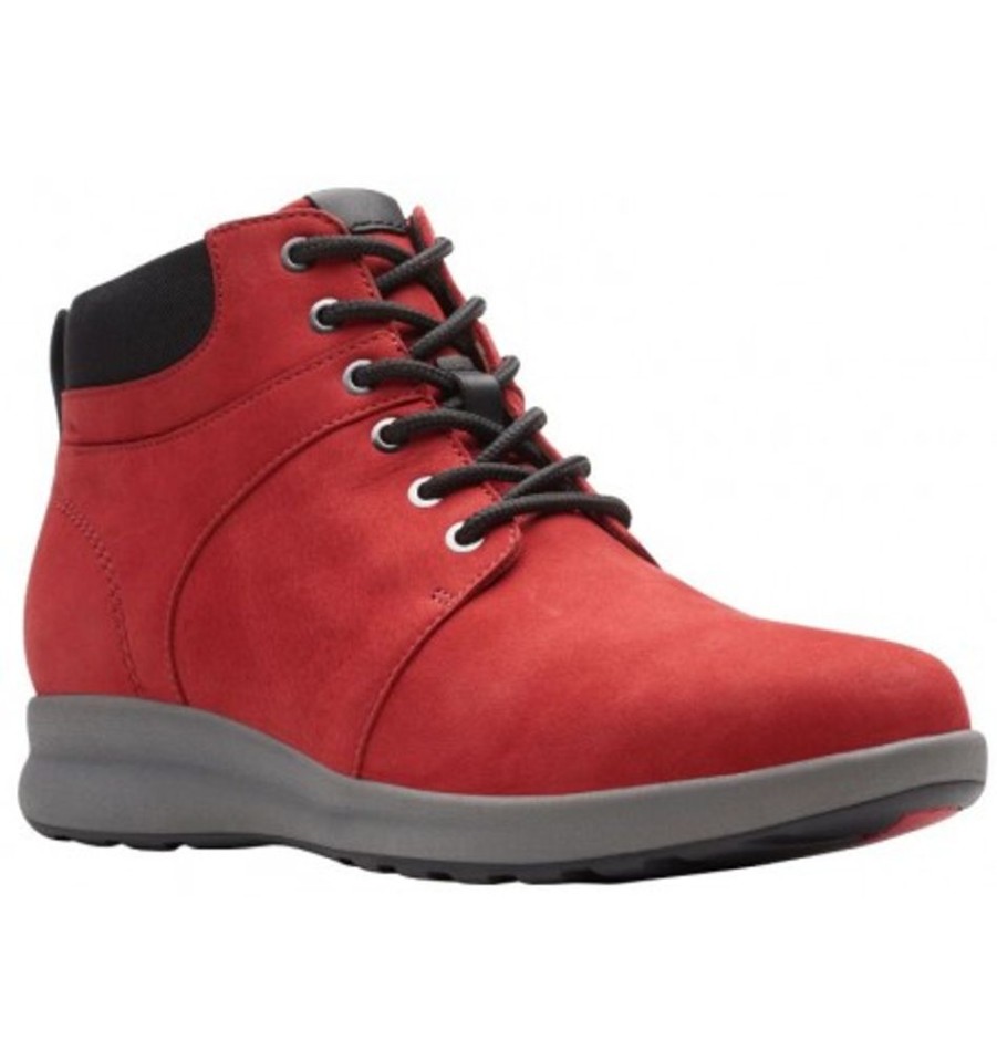 Women'S Shoes Shoesissime Fall Boots | Clarks Un Adorn Walk 26145468 Red