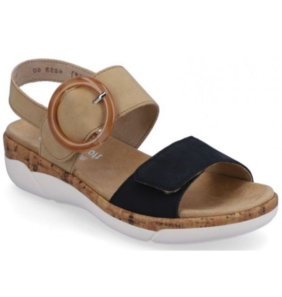 Women'S Shoes Shoesissime Sandals | Rieker - Remonte R6853-60 Taupe