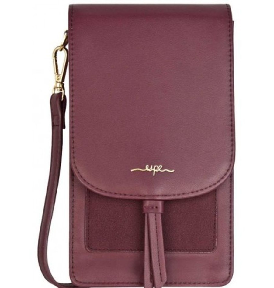 Accessories Shoesissime Handbags | Espe Isabella Mini Burgundy