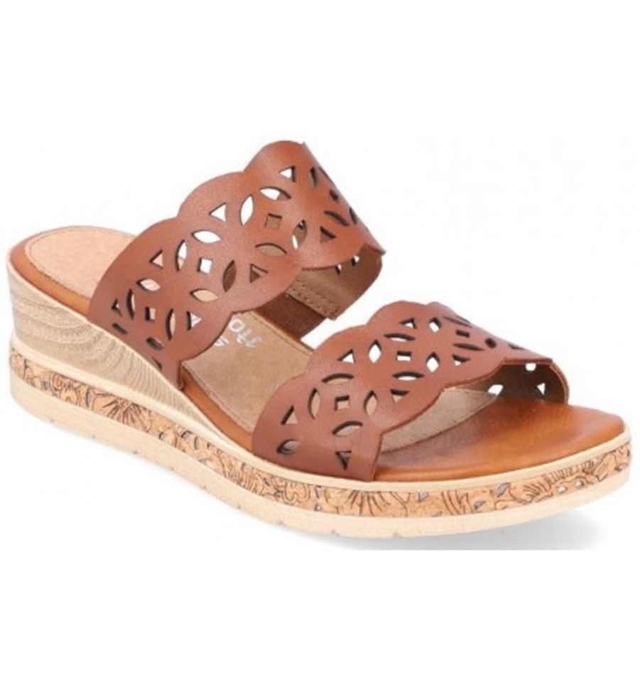 Women'S Shoes Shoesissime Sandals | Rieker - Remonte D3065-24 Tan