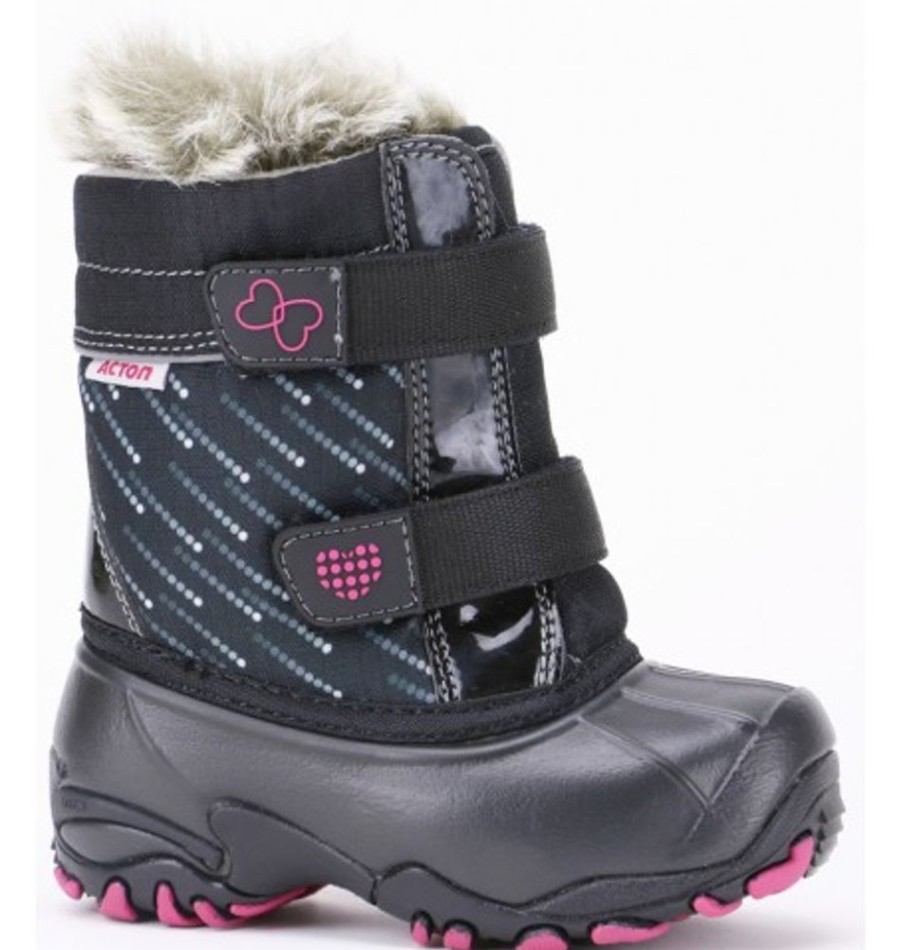 Kids Shoes Shoesissime Winter Boots | Acton Pumpkin A8317 Black