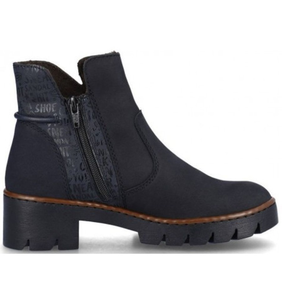 Women'S Shoes Shoesissime Fall Boots | Rieker X5755-14 Blue