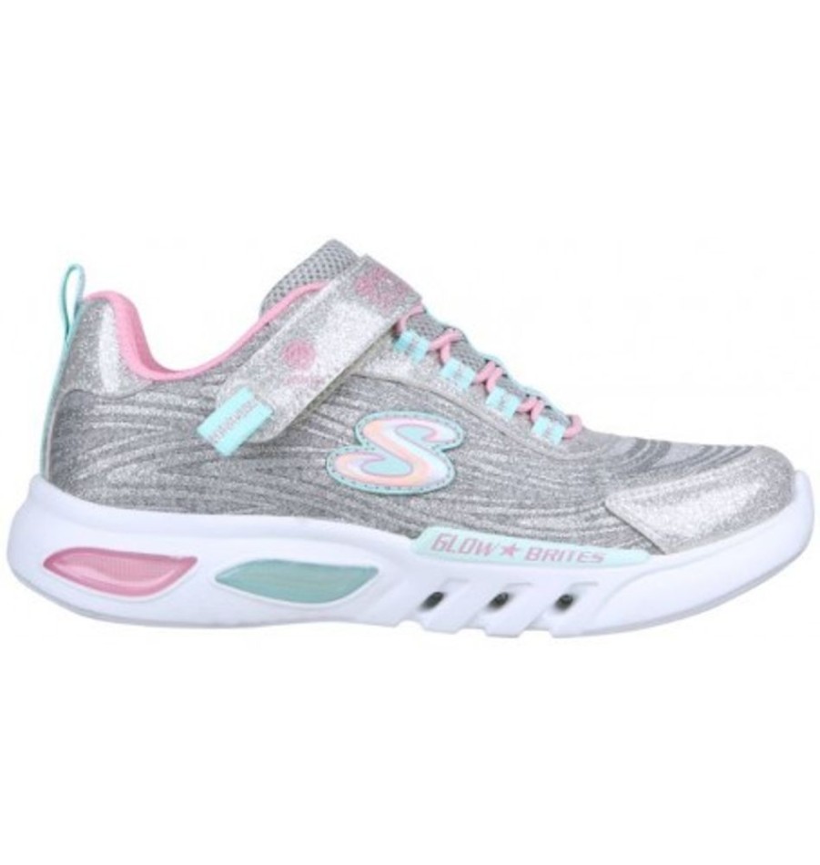 Kids Shoes Shoesissime Sneakers/Shoes | Skechers Dazzle Force 302322L Silver Grey