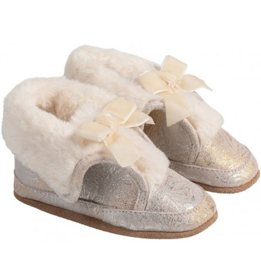 Kids Shoes Shoesissime Winter Boots | Robeez Willa Cozie Bootie 9485181 Silver Grey