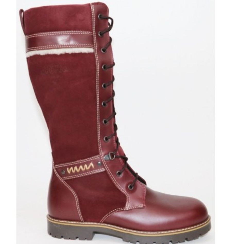 Women'S Shoes Shoesissime Winter Boots | Saute-Mouton Ilka Crampons 2849 Burgundy