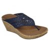 Women'S Shoes Shoesissime Sandals | Skechers Summer Visit 31715 Blue