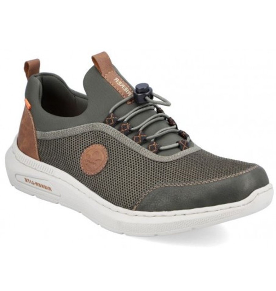 Men'S Shoes Shoesissime Casual Shoes | Rieker B7261-54 Green Khaki