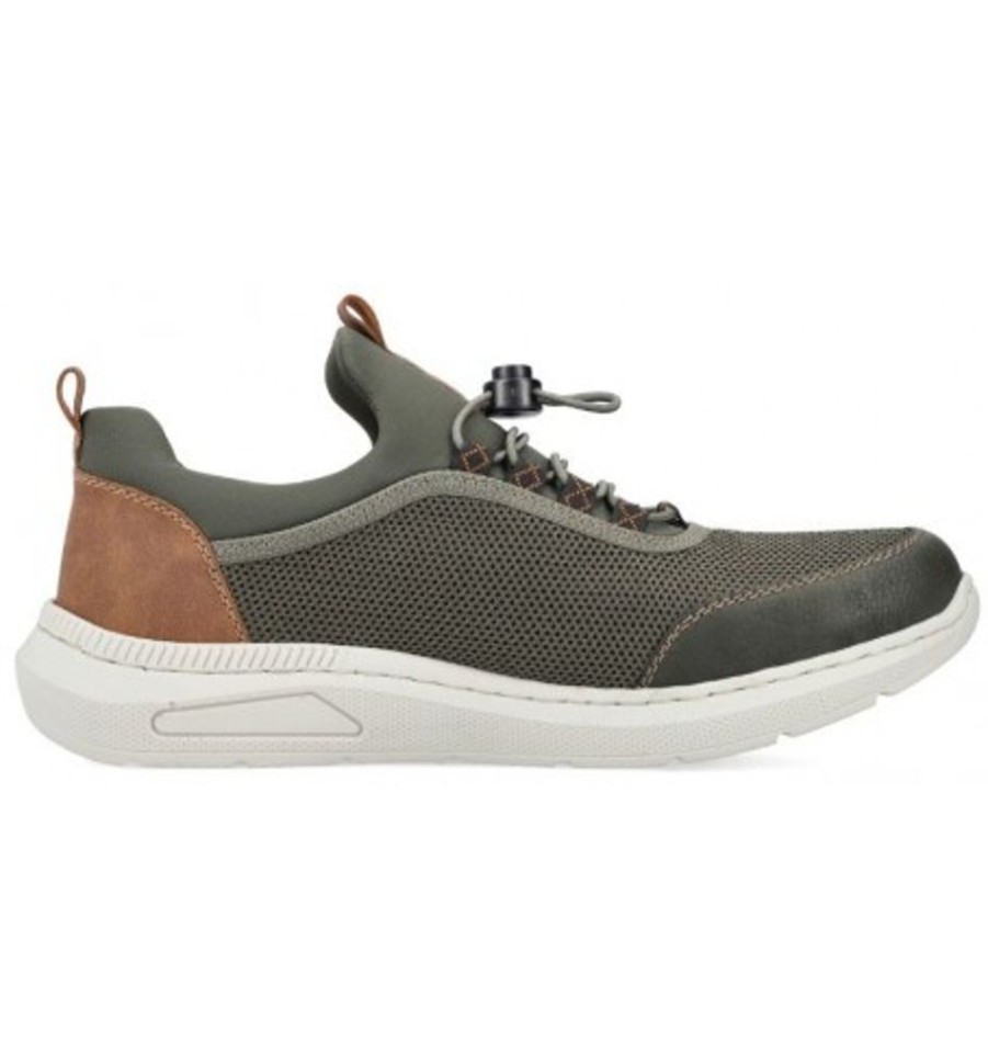 Men'S Shoes Shoesissime Casual Shoes | Rieker B7261-54 Green Khaki