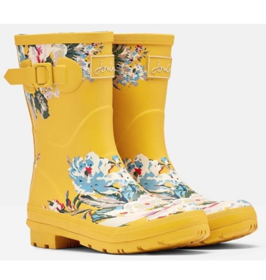 Women'S Shoes Shoesissime Fall Boots | Joules Molly Welly Gldflrl216564 Yellow Orange