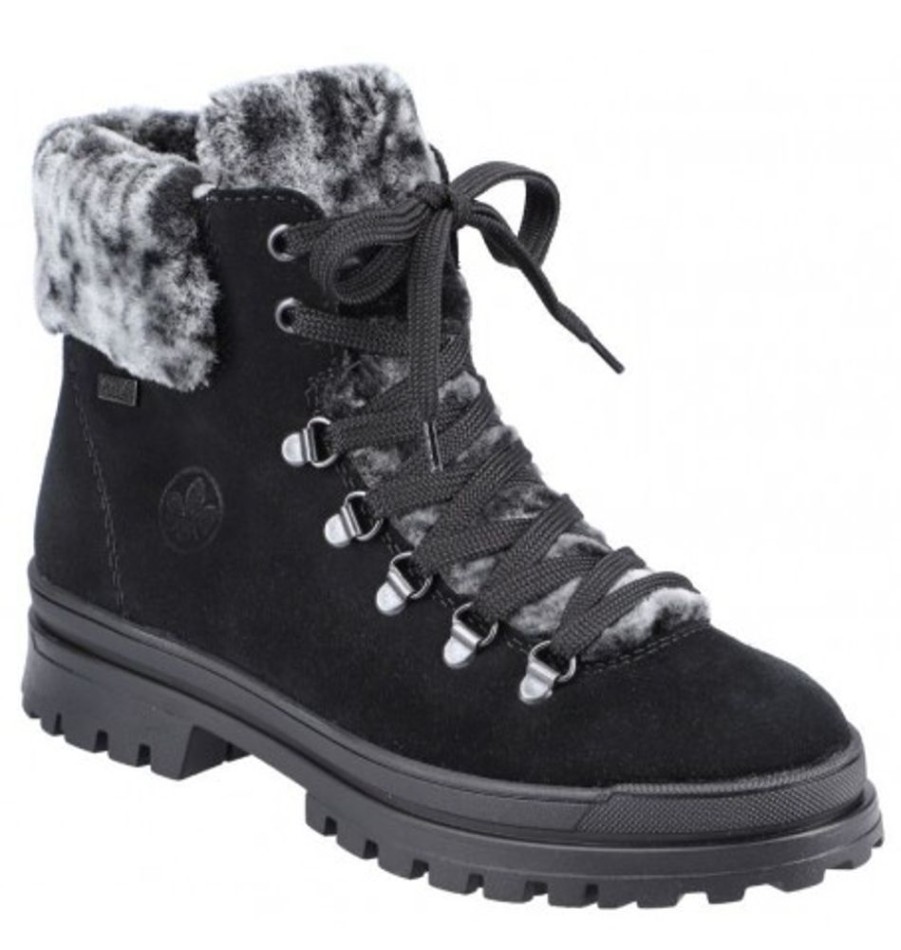 Women'S Shoes Shoesissime Winter Boots | Rieker Z5420-00 Black