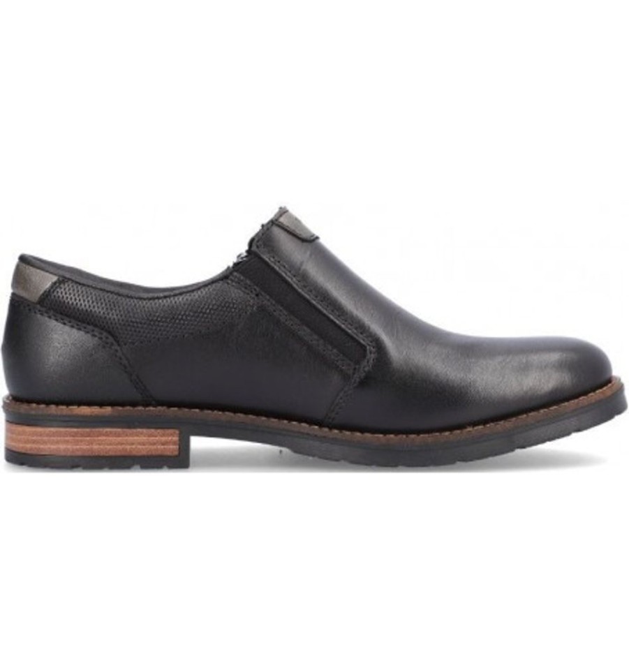 Men'S Shoes Shoesissime Dress Shoes Without Laces | Rieker 14661-00 Black