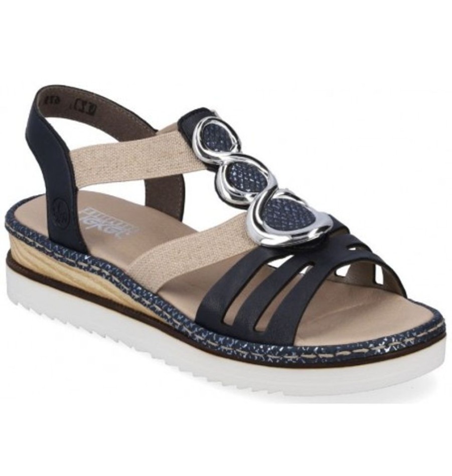 Women'S Shoes Shoesissime Sandals | Rieker 679L4-16 Blue