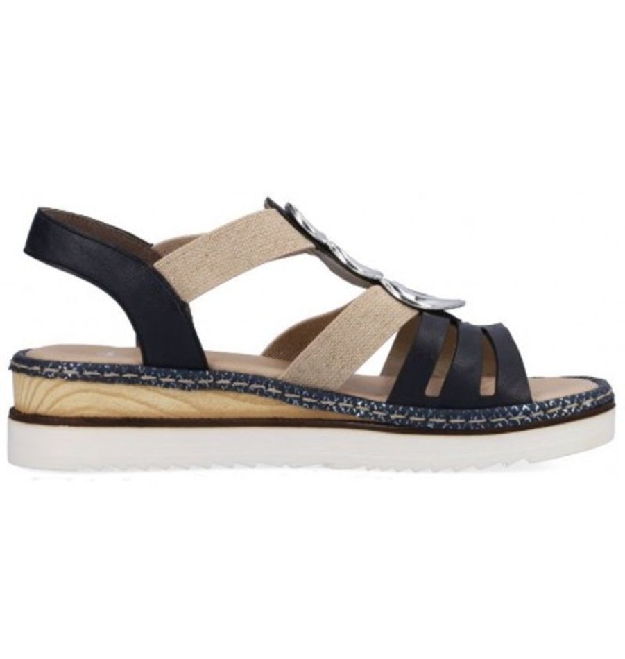 Women'S Shoes Shoesissime Sandals | Rieker 679L4-16 Blue