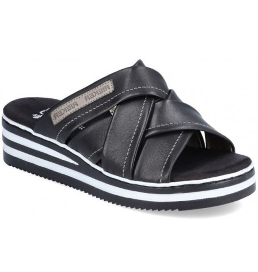 Women'S Shoes Shoesissime Sandals | Rieker V0250-00 Black