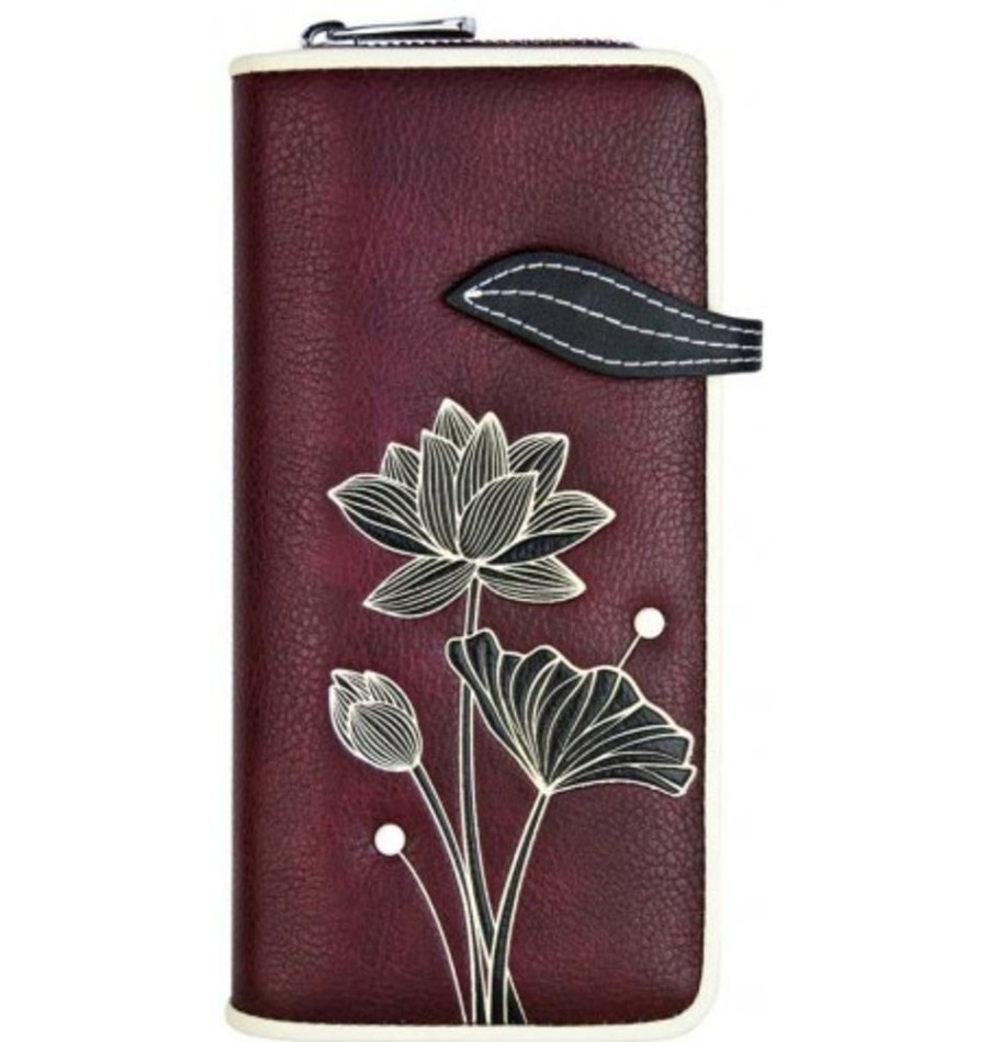 Accessories Shoesissime Wallets | Espe Hope Rfid Clutch Wallet Burgundy