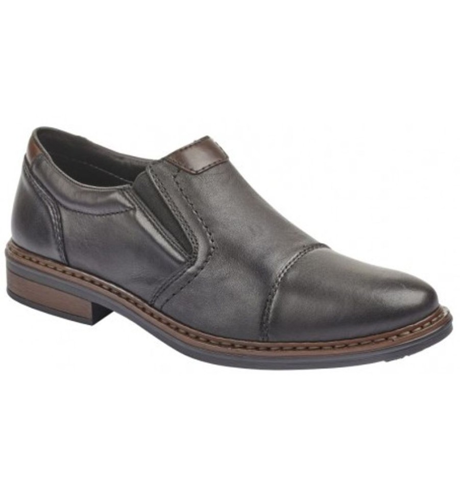 Men'S Shoes Shoesissime Dress Shoes Without Laces | Rieker 17659-00 Black