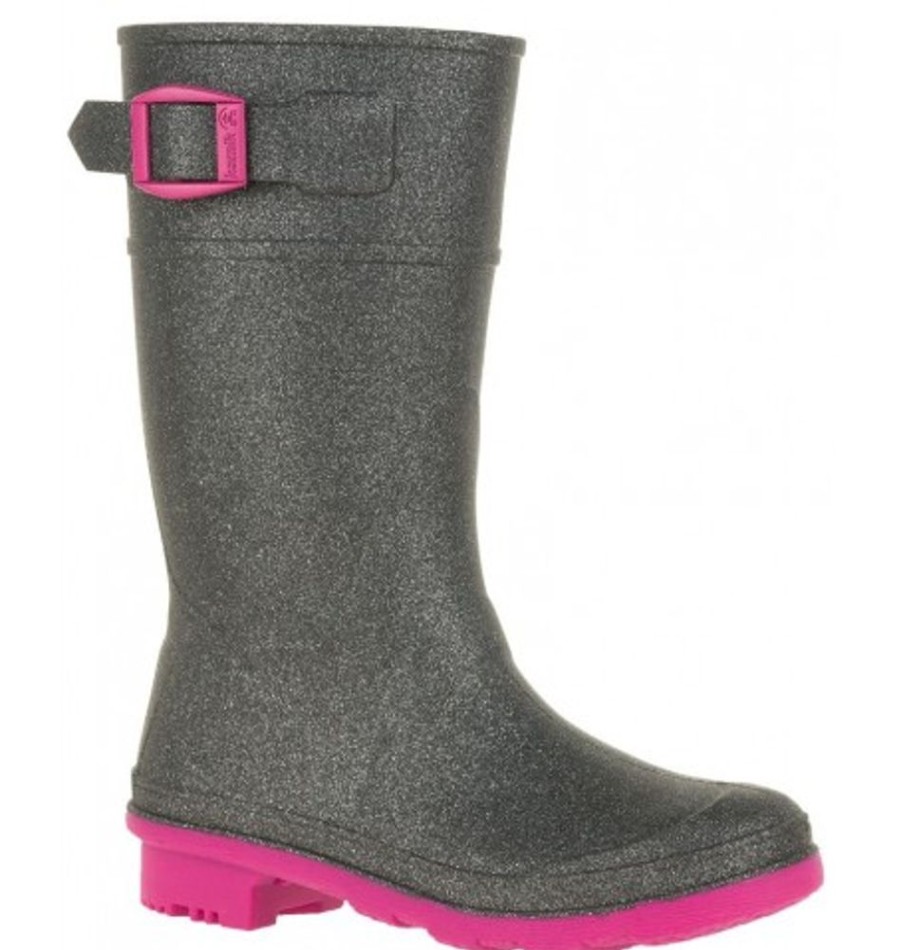 Kids Shoes Shoesissime Rain Boots | Kamik Glitzy Ek4733H Silver Grey