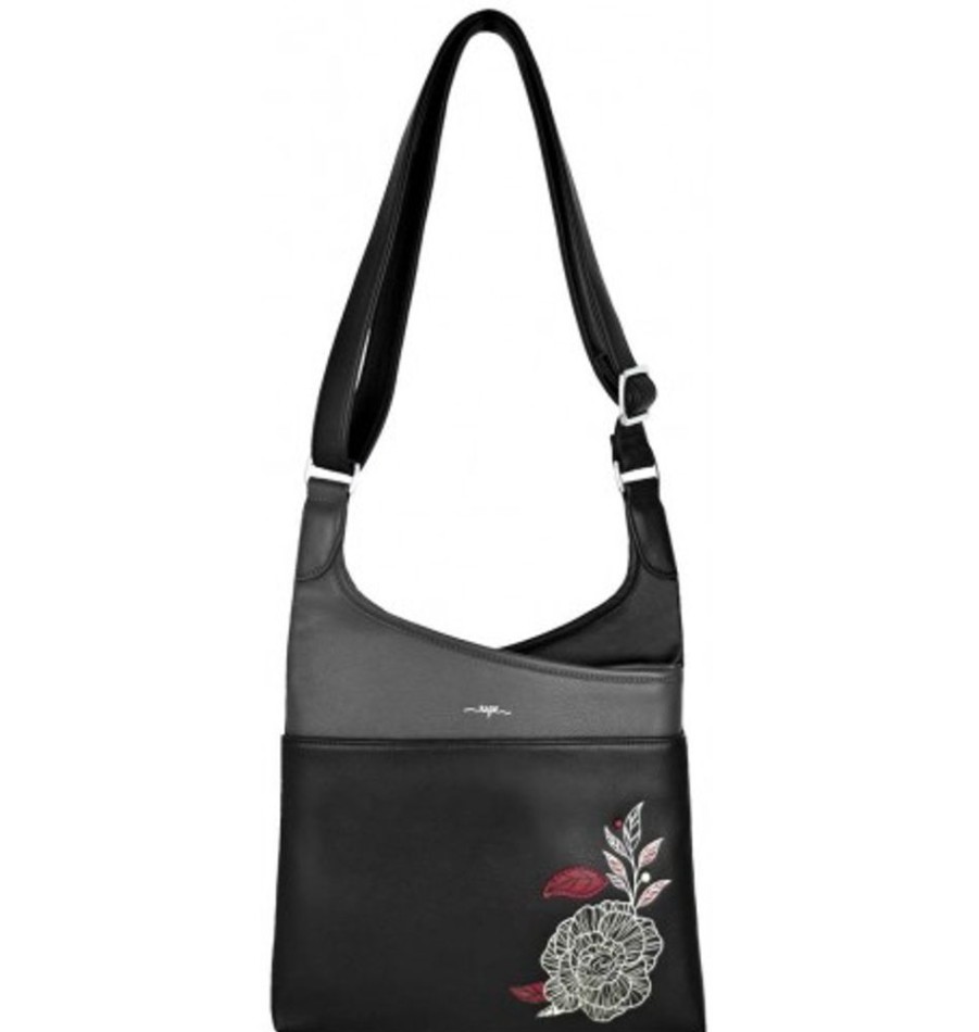 Accessories Shoesissime Handbags | Espe Begonia Messenger H-02748-B Black