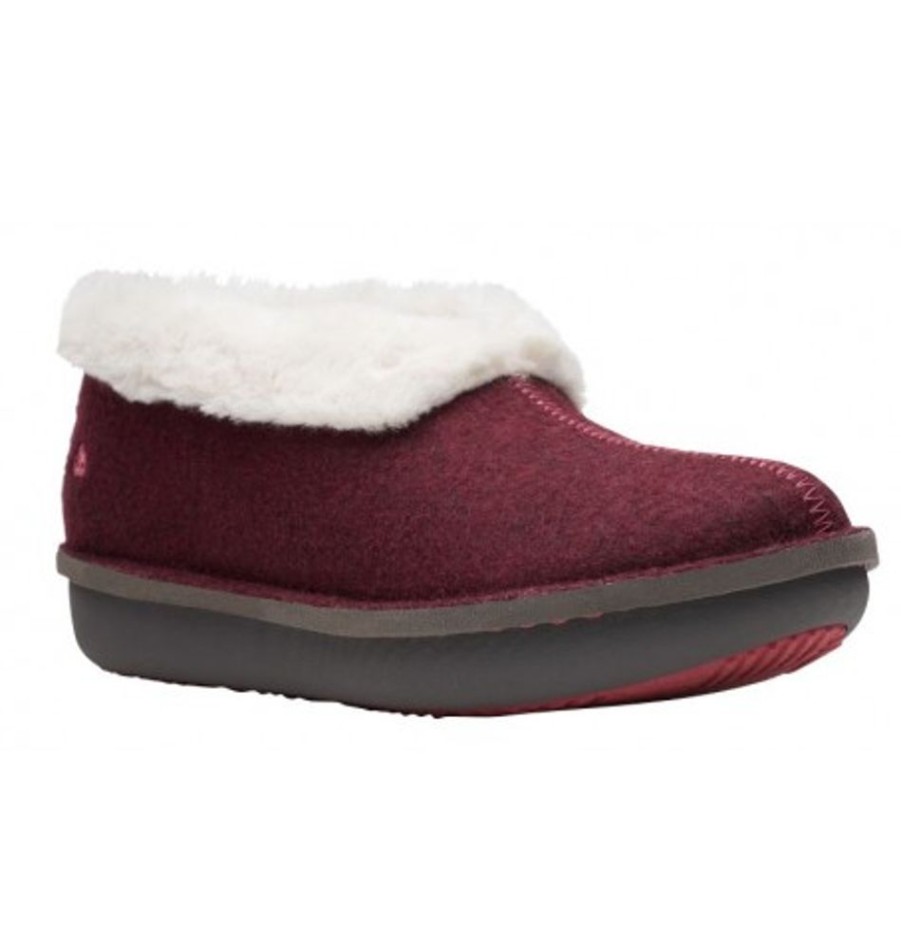 Women'S Shoes Shoesissime Slippers | Clarks Step Flow Low 26146034 Burgundy