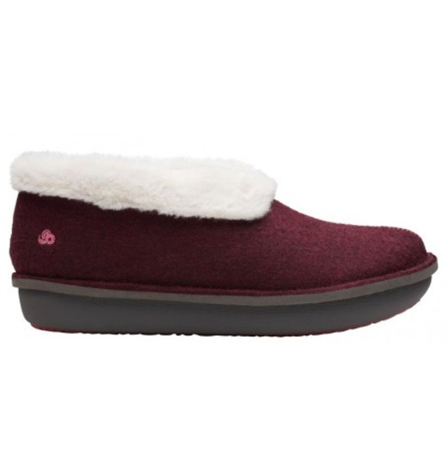 Women'S Shoes Shoesissime Slippers | Clarks Step Flow Low 26146034 Burgundy