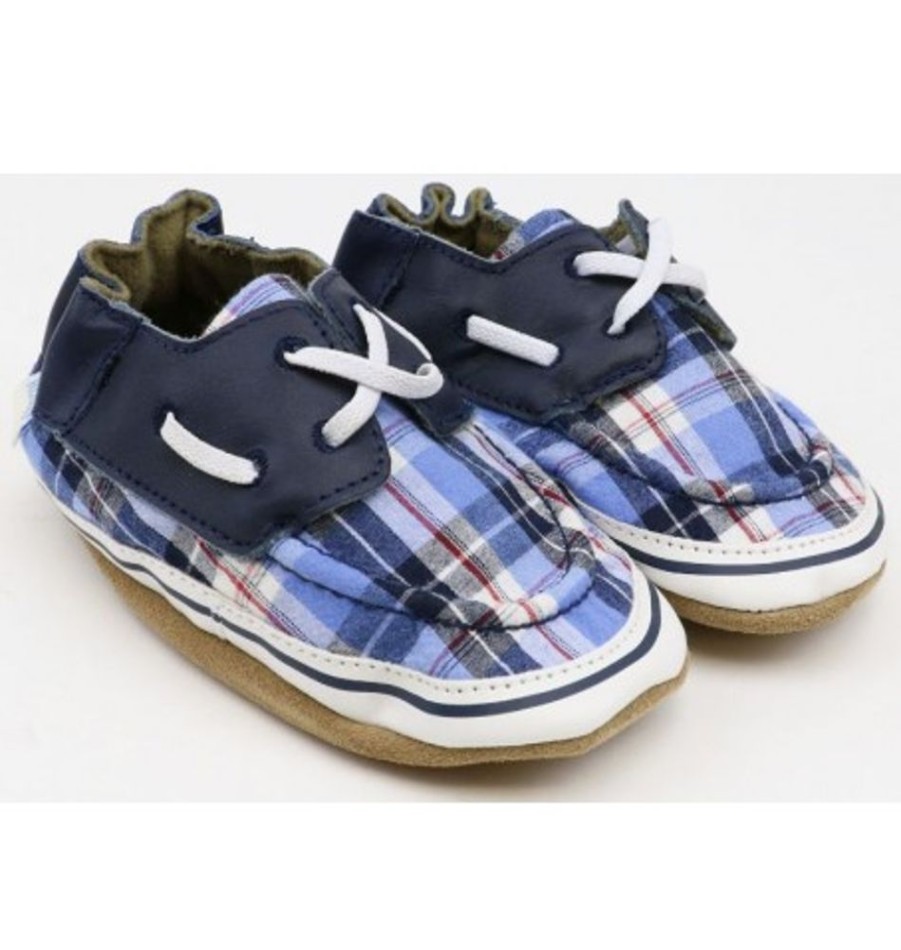 Kids Shoes Shoesissime Sneakers/Shoes | Robeez Connor Plaid Rb56035 Blue