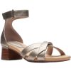 Women'S Shoes Shoesissime Sandals | Clarks Desirae Lily 26172740 Metallic Gold