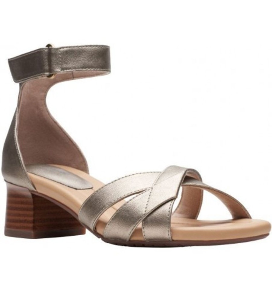 Women'S Shoes Shoesissime Sandals | Clarks Desirae Lily 26172740 Metallic Gold