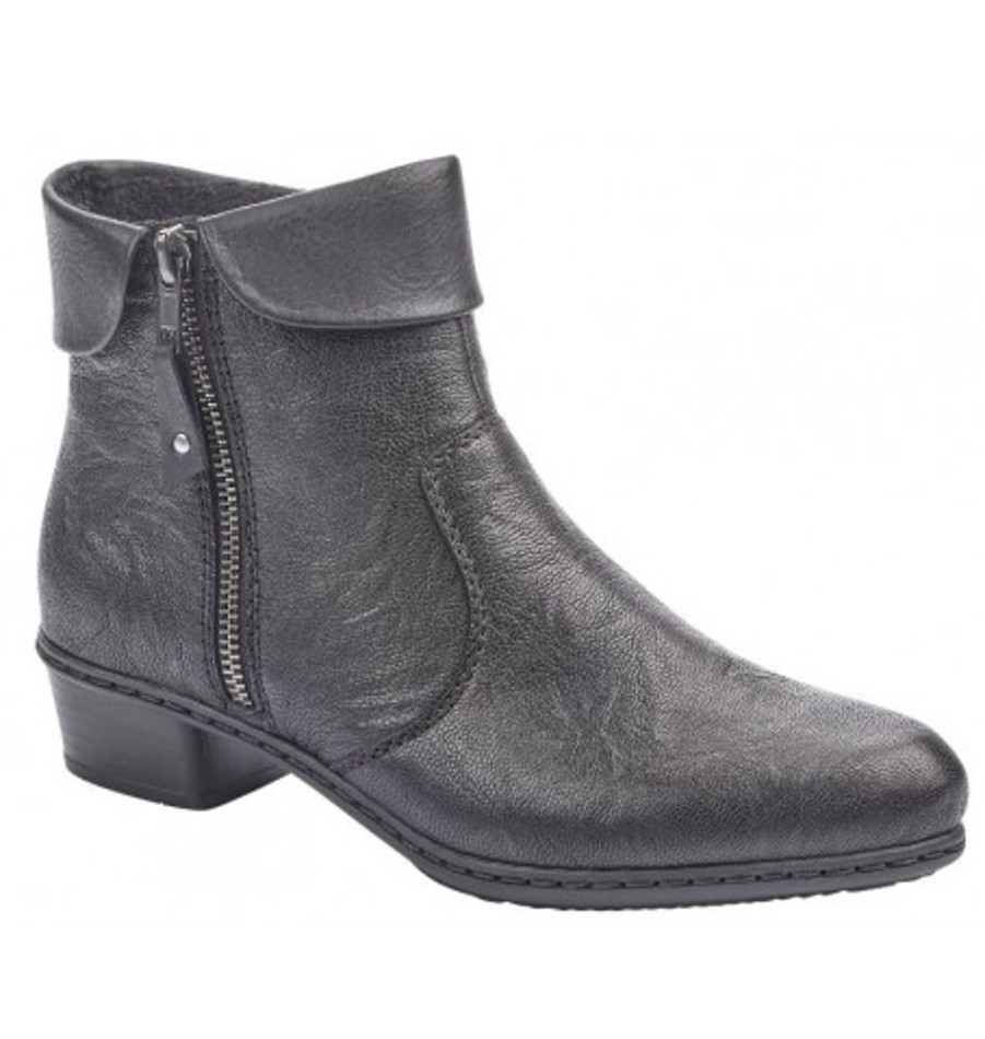 Women'S Shoes Shoesissime Fall Boots | Rieker Y07A8-01 Black