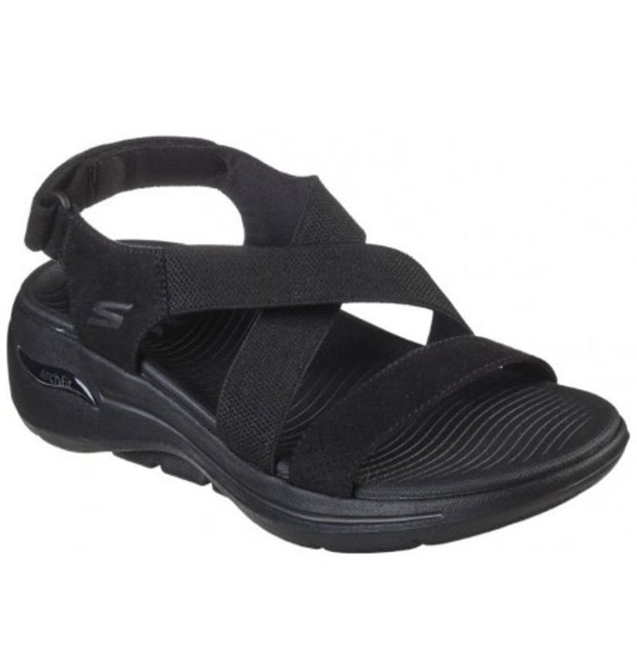 Women'S Shoes Shoesissime Sandals | Skechers Go Walk Arch Fit 140257 Black