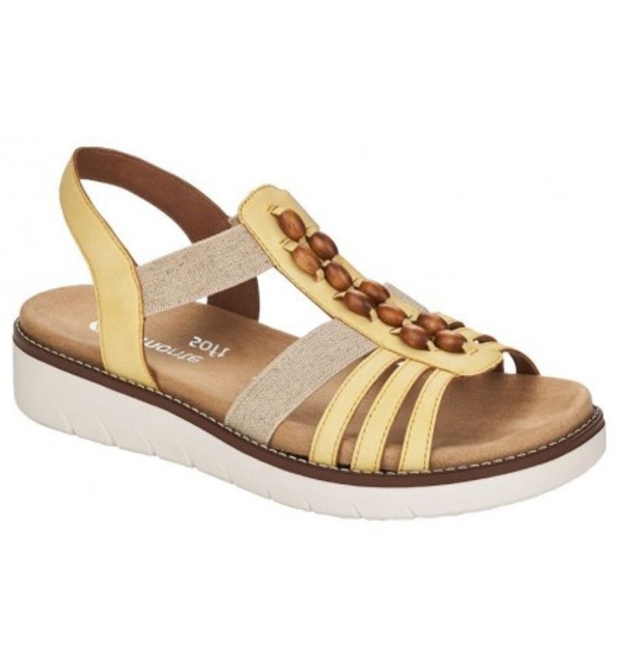 Women'S Shoes Shoesissime Sandals | Rieker - Remonte D2065-68 Yellow Orange