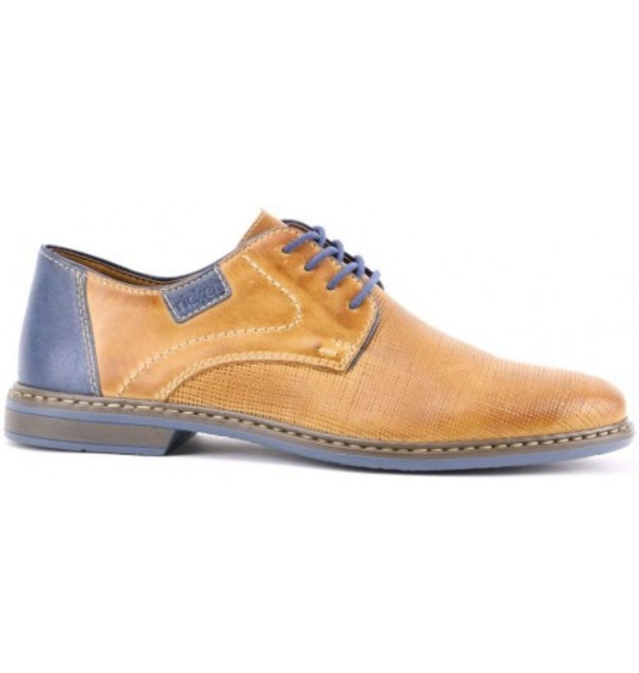 Men'S Shoes Shoesissime Dress Shoes With Laces | Rieker 13404 Tan